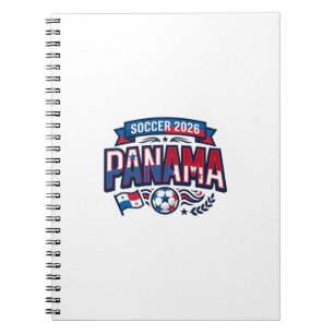 Panama Fußball 2026 Fußball Fett Land Typografie  Notizblock