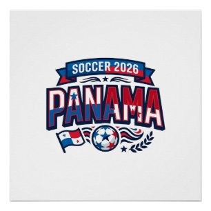 Panama Fußball 2026 Fußball Fett Landestypografie Poster