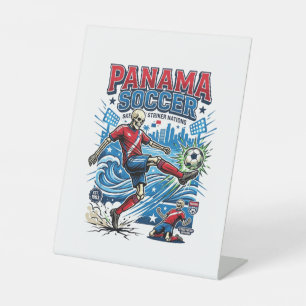 Panama Fußball Skelett Stürmer Nationen Poster Sti Sockelschild