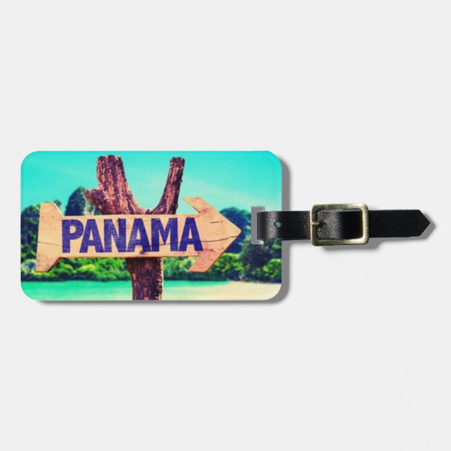 Panama Gepäckanhänger (Vorderseite horizontal)