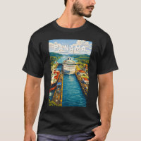 Panama-Illustration Reise Kunst Vintage