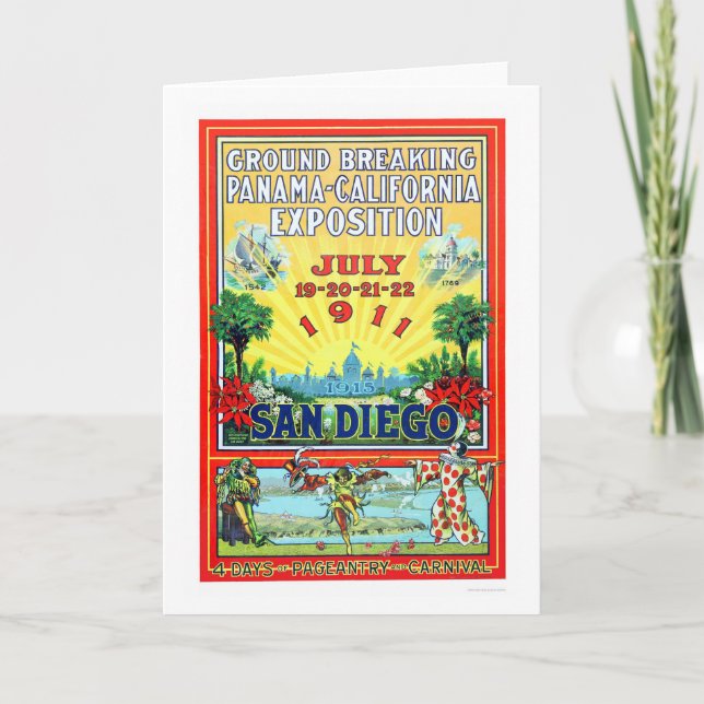 Panama- - Kalifornien-Ausstellung in San Diego Karte (Vorderseite)