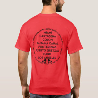 Panama-Kanal Erste schwarze Rückseite T-Shirt