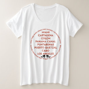 Panama-Kanal-Shirt Große Größe T-Shirt