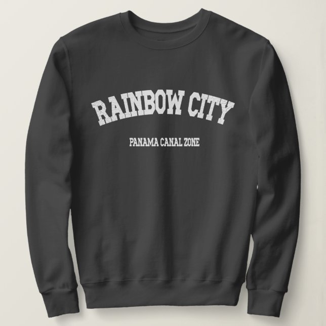 Panama-Kanal-Zone: Rainbow-Stadt Sweatshirt (Design vorne)