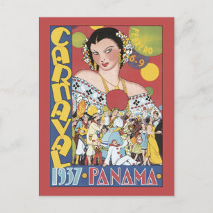 Panama Karneval 1937 Postkarte