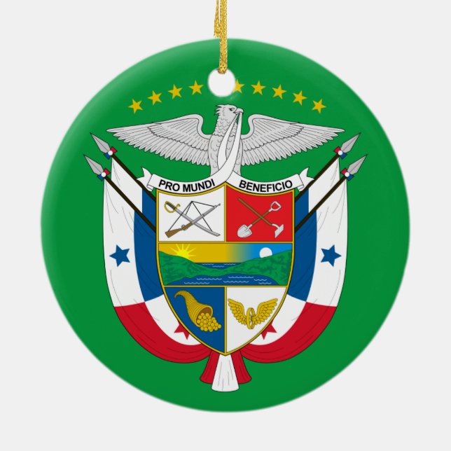 Panama Keramik Weihnachtsschmuck (Hinten)