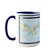 Panama Map Benutzerdefinierte Tasse