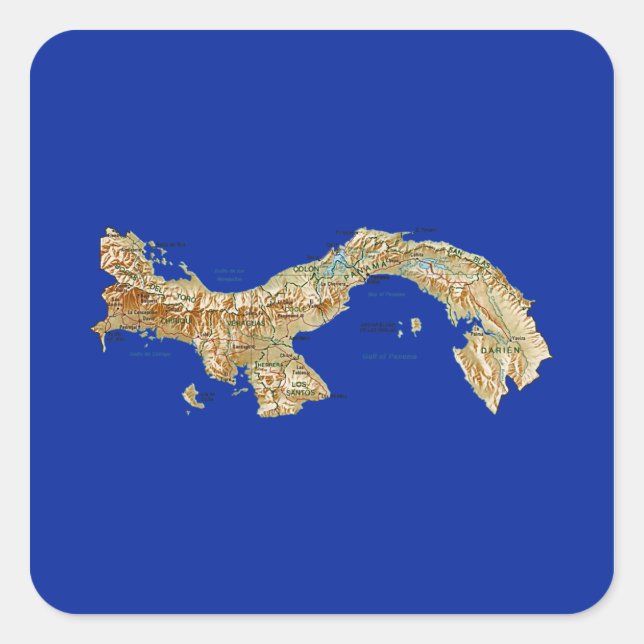 Panama Map Sticker (Vorderseite)