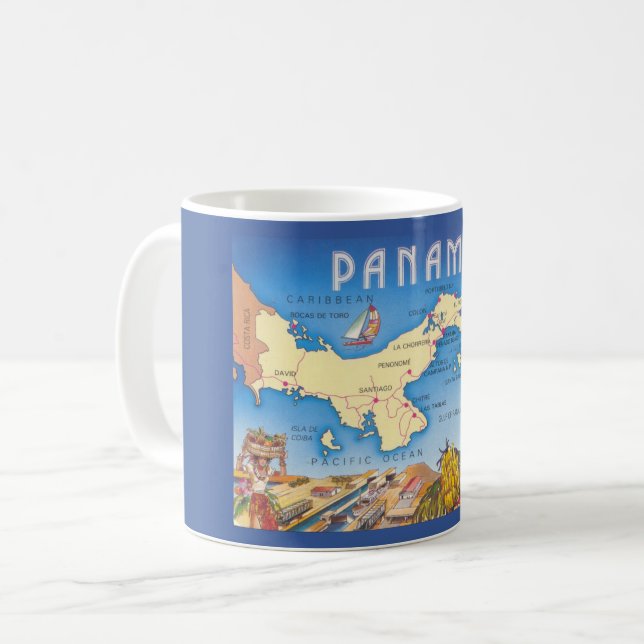 Panama Map Tasse (Vorderseite Links)