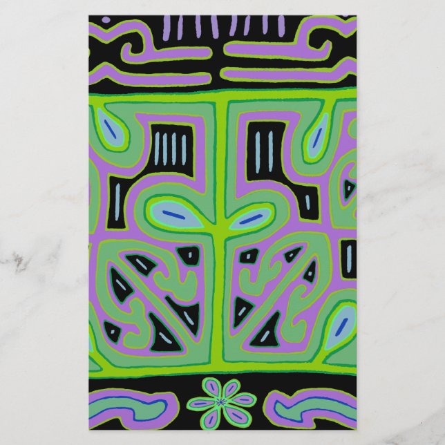 Panama Mola Music Box Briefpapier (Vorderseite)