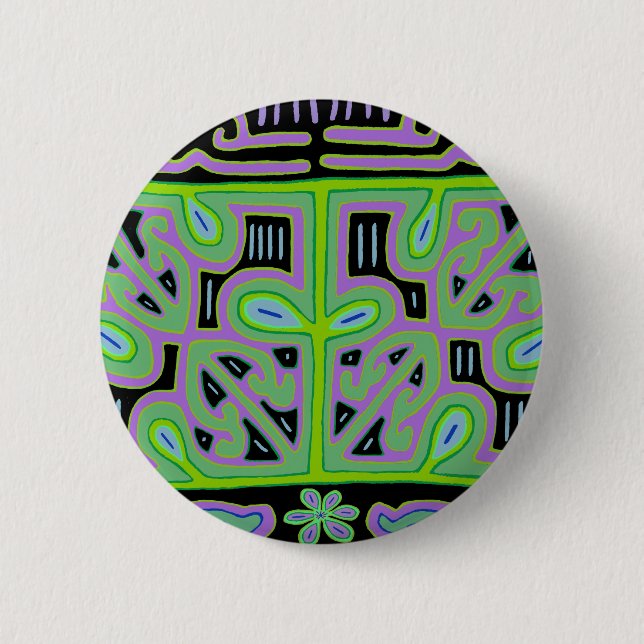 Panama Mola Music Box Button (Vorderseite)
