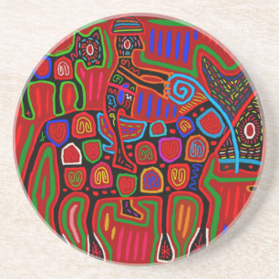 Panama Mola - Rette ein Pferd, reite einen Cowboy Getränkeuntersetzer