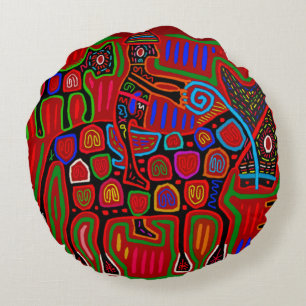 Panama Mola - Rette ein Pferd, reite einen Cowboy Rundes Kissen