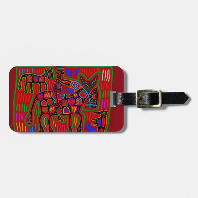 Panama Mola - Rettet einen Pferdeschlitten Gepäckanhänger (Vorderseite horizontal)