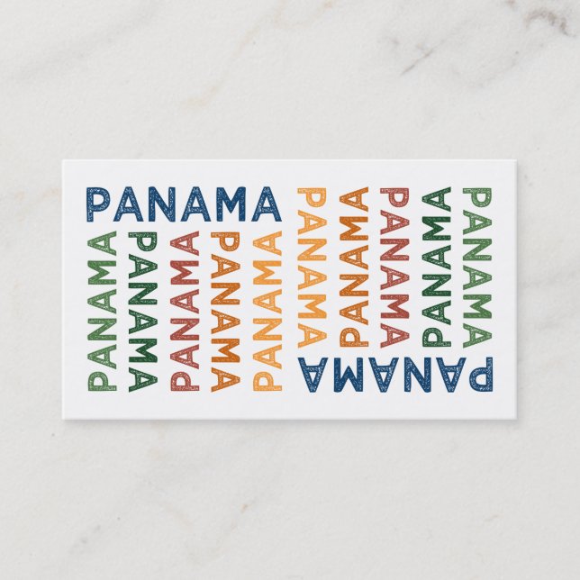 Panama Niedlich farbenfroh Visitenkarte (Vorderseite)