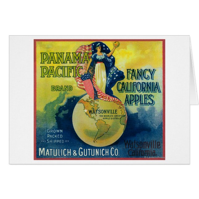Panama Pacific Apple Crate Label (Vorderseite (Horizontal))