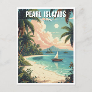 Panama Pearl Islands Travel Postkarte