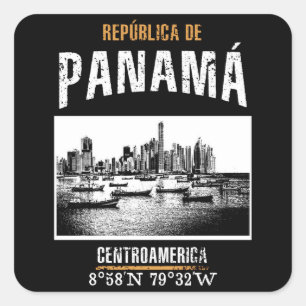 Panama Quadratischer Aufkleber