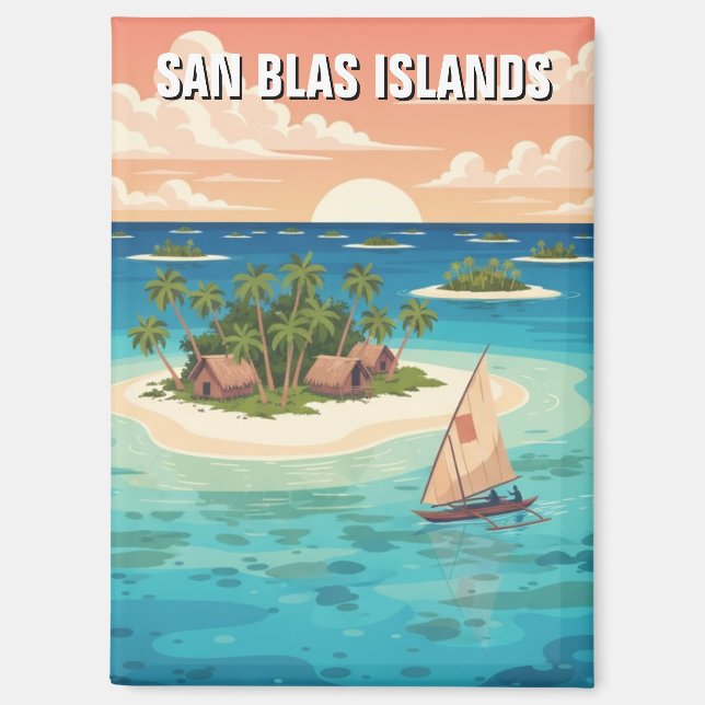 Panama San Blas Islands Travel Magnet (Vorderseite)