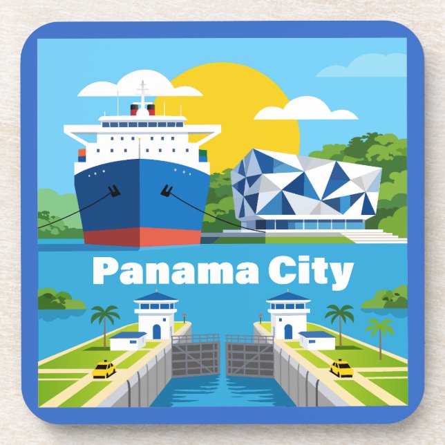 Panama-Stadt Panama Getränkeuntersetzer (Vorderseite)
