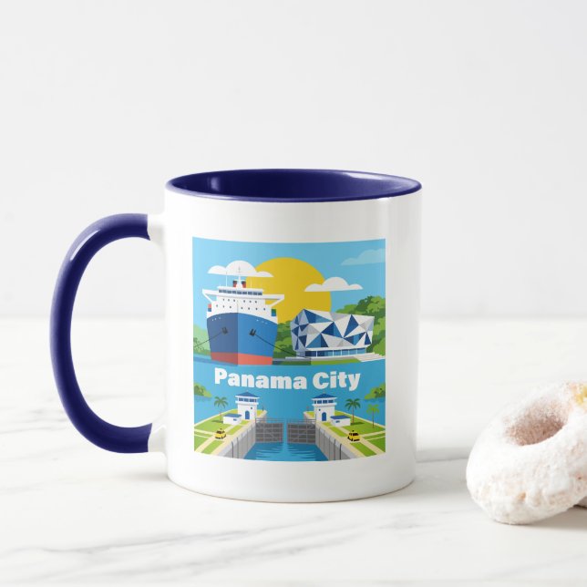 Panama-Stadt Panama Tasse (Mit Donut)