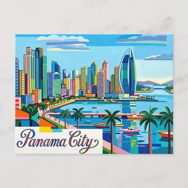 Panama-Stadt Postkarte (Vorderseite)