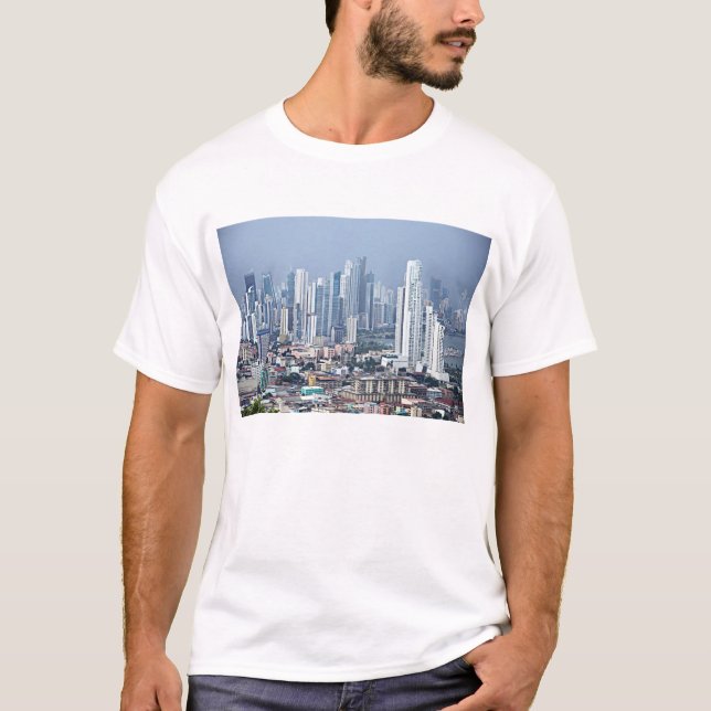Panama-Stadt Skyline T-Shirt (Vorderseite)