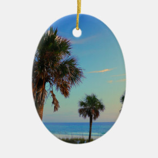 Panama-Stadt Strand, Florida-Palmen Keramik Ornament