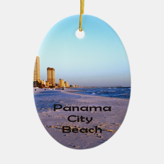 Panama-Stadt Strand Keramik Ornament (Vorne)