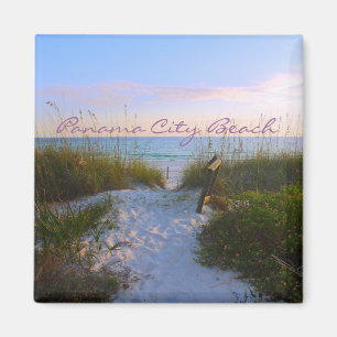 PANAMA-STADT STRAND - Kühlschrank-Magnet Magnet