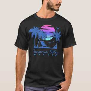 PANAMA STADTSTRAND Florida Urlaub Retro Vint T-Shirt