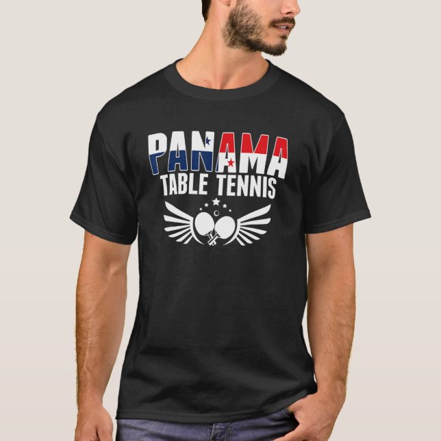 Panama Tischtennis unterstützen Panamaische Pingpo T-Shirt (Vorderseite)