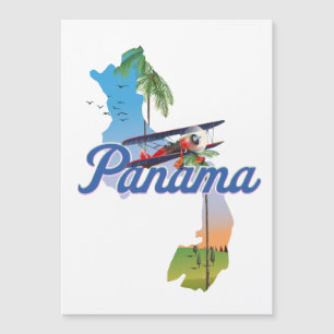 Panama Travel Poster Magnetkarte