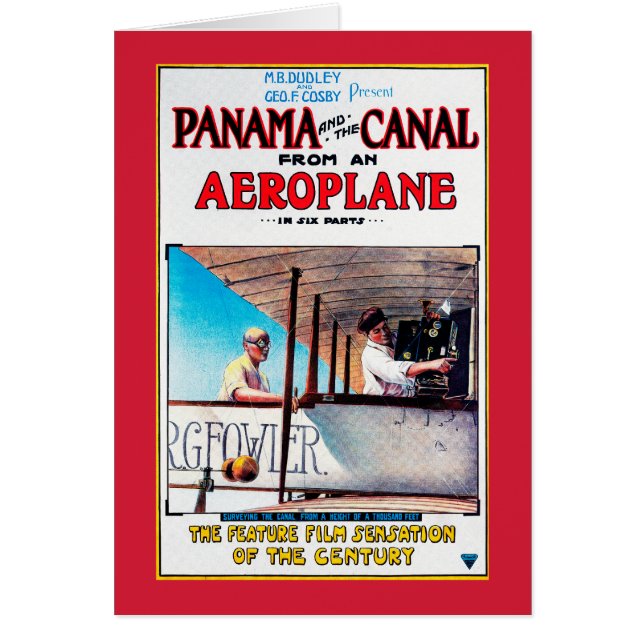 Panama und der Canal Flugzeug Film Promo Poste (Vorne)