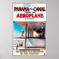 Panama und der Canal Flugzeug Film Promo Poste
