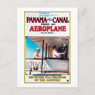 Panama und der Kanal Aeroplan Film Promo Plakat Postkarte
