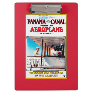 Panama und der Kanal Aeroplan Film Promo Poster Klemmbrett