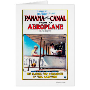 Panama und der Kanal Aeroplan Film Werbeplakat