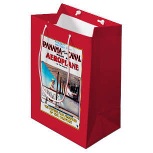 Panama und der Kanal Aeroplane Film Promo Poste Mittlere Geschenktüte