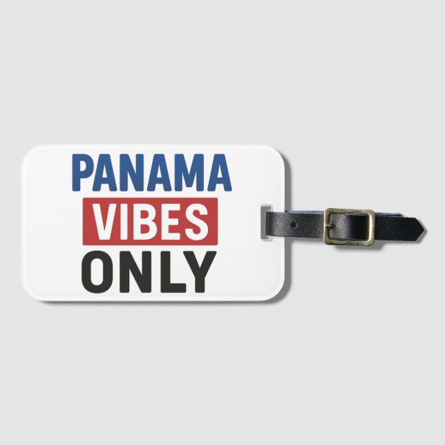 Panama Vibes only - Chill Island Energy Gepäckanhänger (Vorderseite (Horizontal))