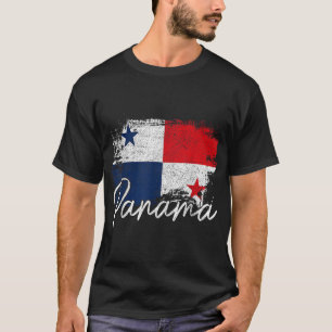 Panama Vintage Flagge Panamaische Stolz Roots Afri T-Shirt