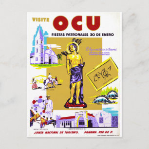 Panama Vintage Travel Poster neu Postkarte