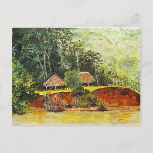 Panama Watercolor Postkarte
