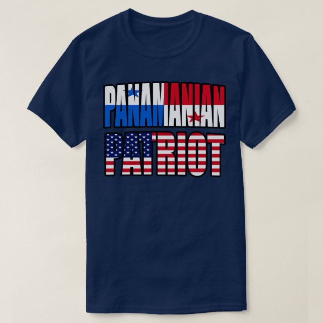 Panamaische Amerikanerin Patriot Pride Gift T-Shirt (Design vorne)