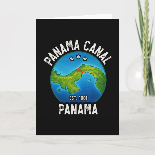 Panamakanal Est.1881  Karte (Vorderseite)