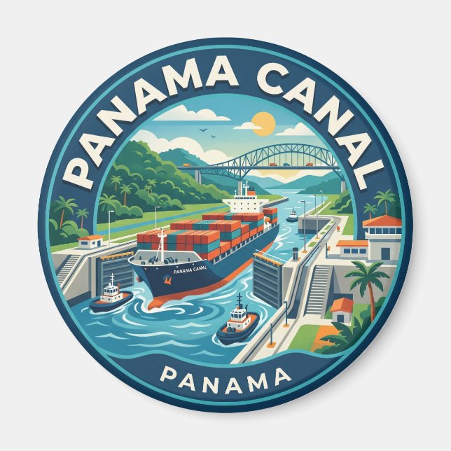 Panamakanal Panama Magnet (Vorne)