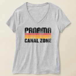 Panamakanal-Zone mit Farbbars T-Shirt