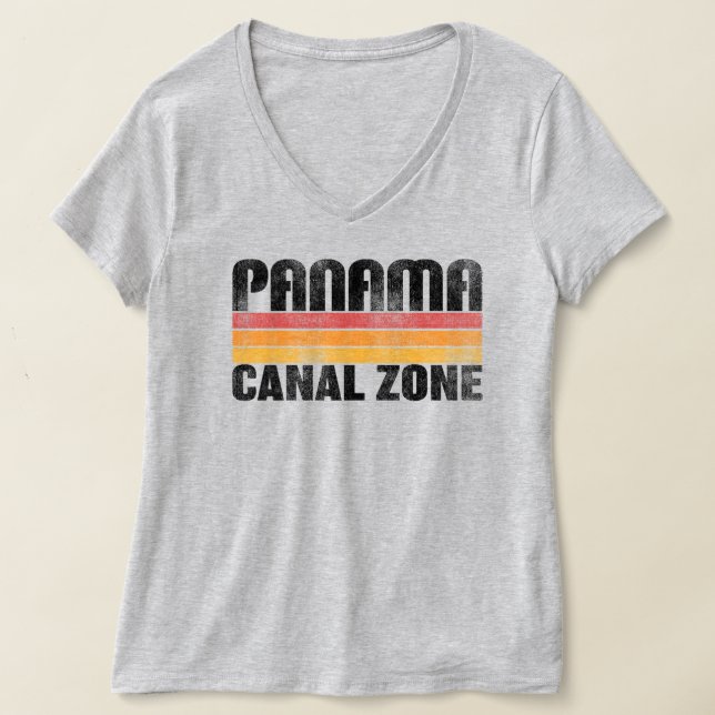 Panamakanal-Zone mit Farbbars T-Shirt (Ablage )