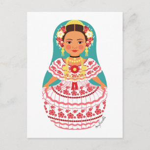 Panamanian Matryoshka Postcard Postkarte